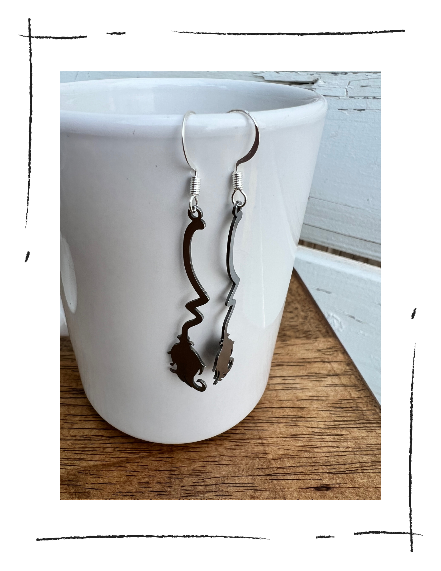 Witch broom in silver