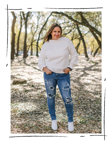 Off shoulder long sleeve sweater